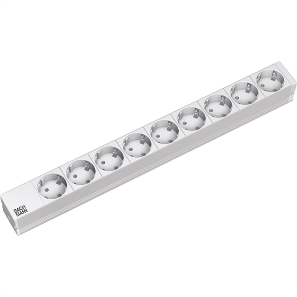 Bol.com Bachmann 333.401 19 inch Stekkerdoos voor patchkast 1 HE Geaarde contactdoos Lichtgrijs aanbieding