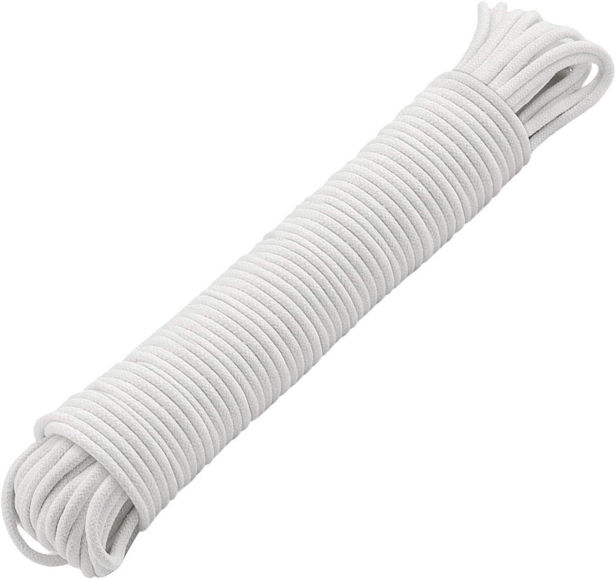 Katoenen Waslijn Touw van 6mm Dikte, 30m Lengte voor DIY Projecten, Tuin Decoratie en Creatieve Klussen