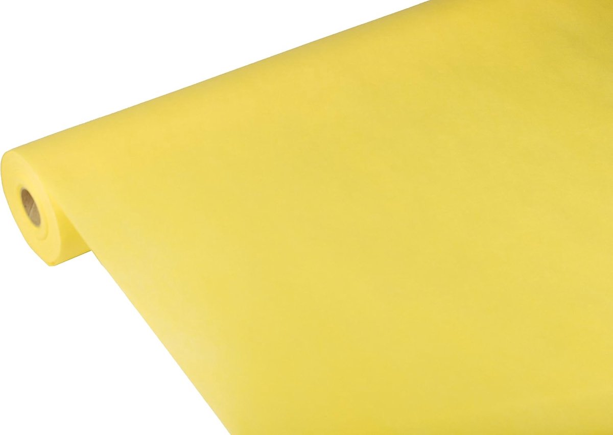 Tafelkleed Vliesstof - Afwasbaar Kleed - Feestelijk Dekken - Waterafstotend Robuust - 25 m x 118 m - Geel