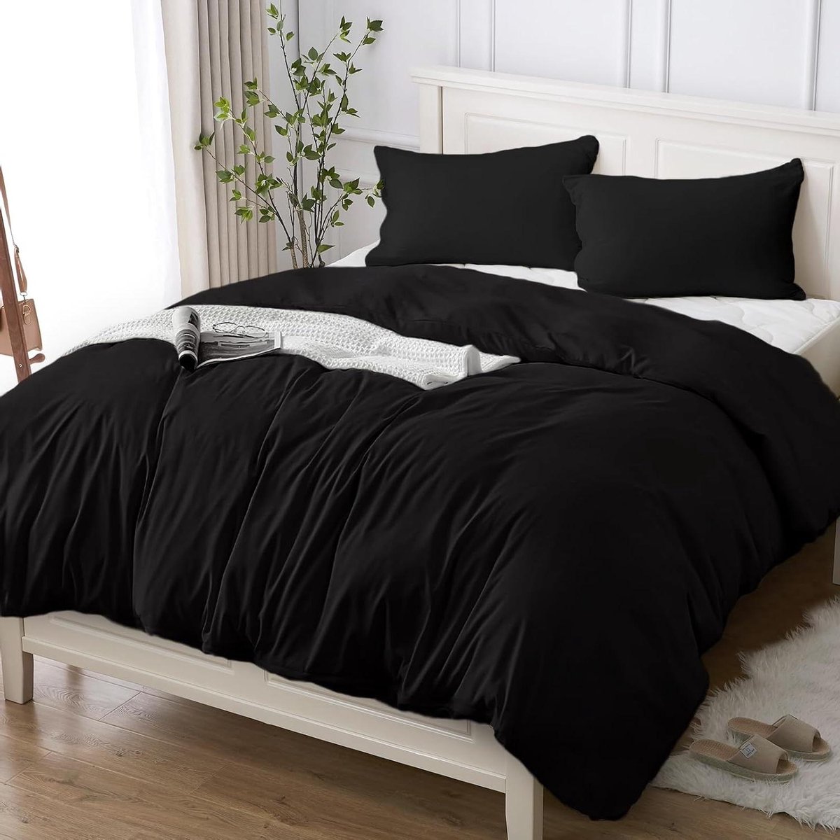 Dekbedovertrek Set - Beddengoed Set - Comfortabel Slapen - Hypoallergeen Katoen - 155x200 