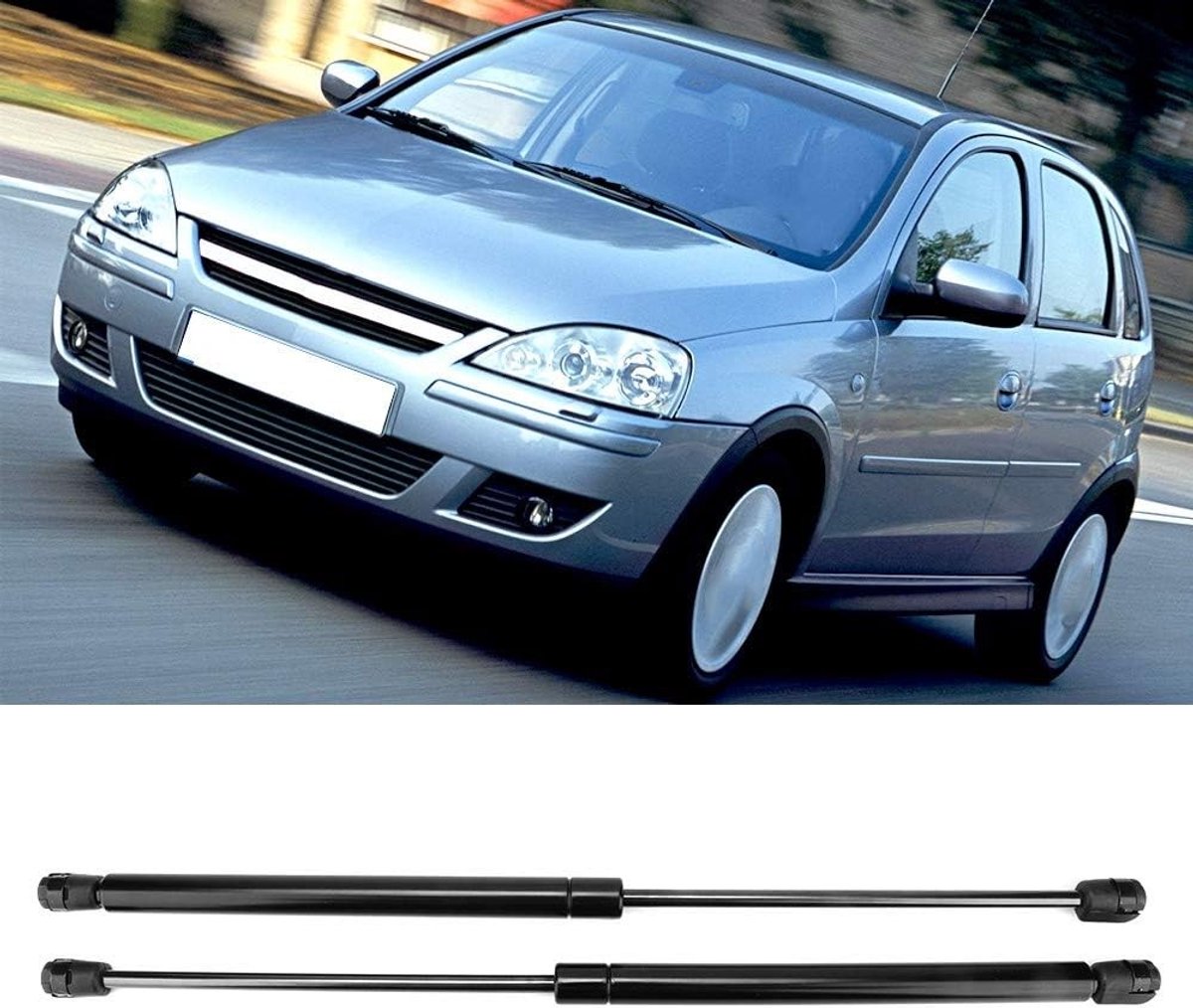 Vervangende Gasveren voor Achterklep, 2 Stuks, Geschikt voor Vauxhall Corsa C 2001-2006 Hatchback, Hoogwaardige Schokdempers en Ondersteuning