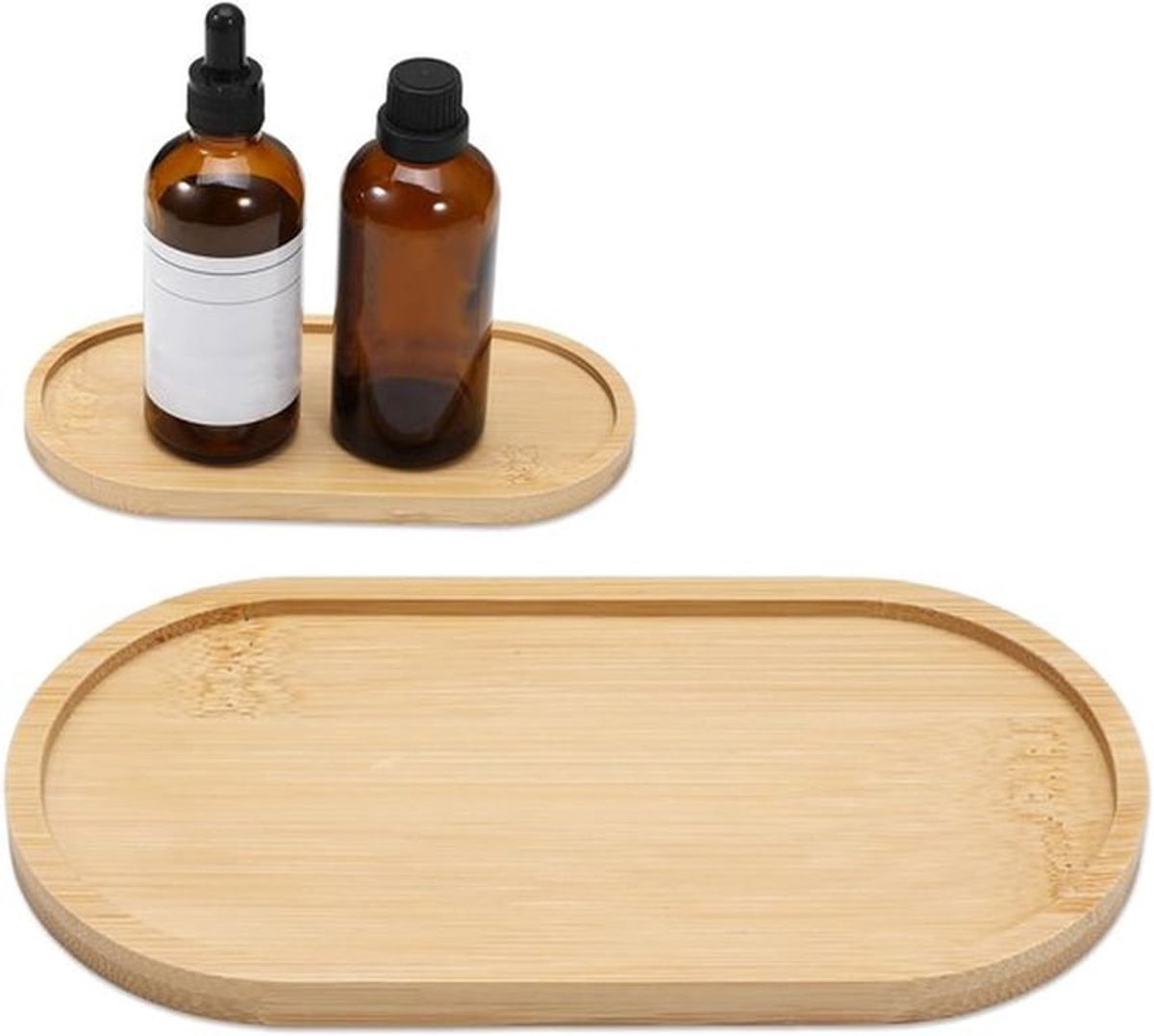 Bamboe badkamerdienblad - multifunctioneel - 1 stuk - hout - 17,4 × 8,8 × 1 cm
