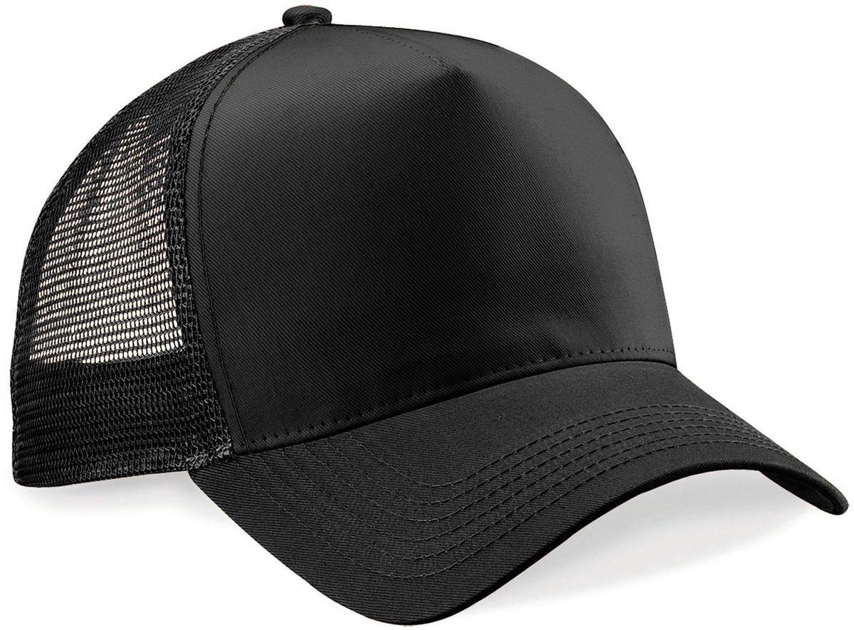 Ulanax - Pet mesh - Truckers Cap - Katoen - Unisex - Zwart - black on black