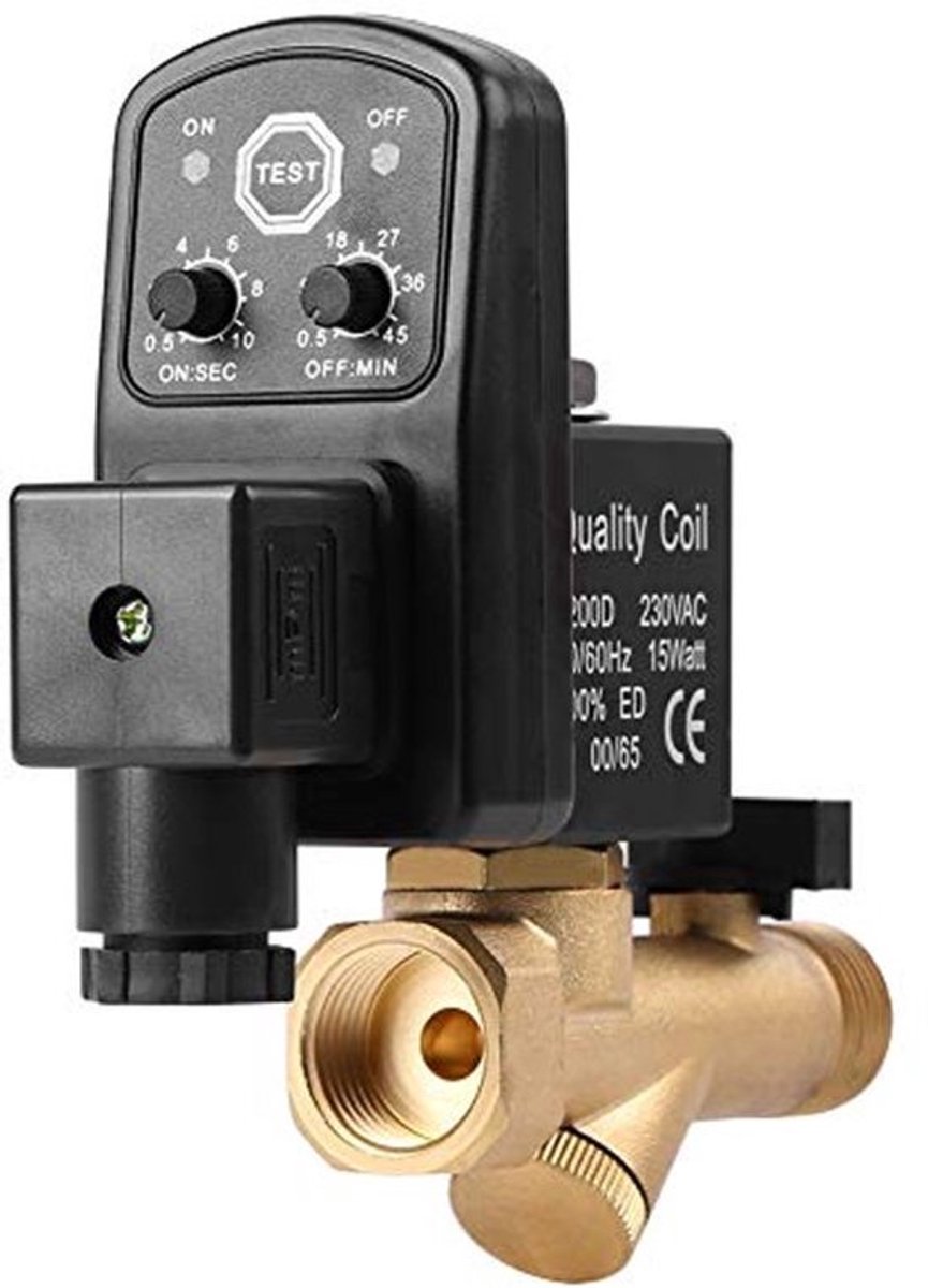 Automatische Afvoeractie - G1/2 DN15 Ventiel voor Condensaat Aircompressor (AC230V)