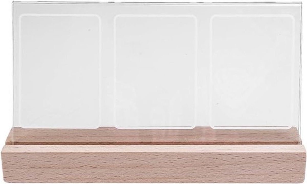 Fotolijstje - Verlicht - Acryl - Bureau - 3-Inch - Polaroid - Mini - 3 Openingen - Helder - Compatibel voor vrienden en geliefden - Geschikt voor bureau - Perfect cadeau voor vrienden en geliefden
