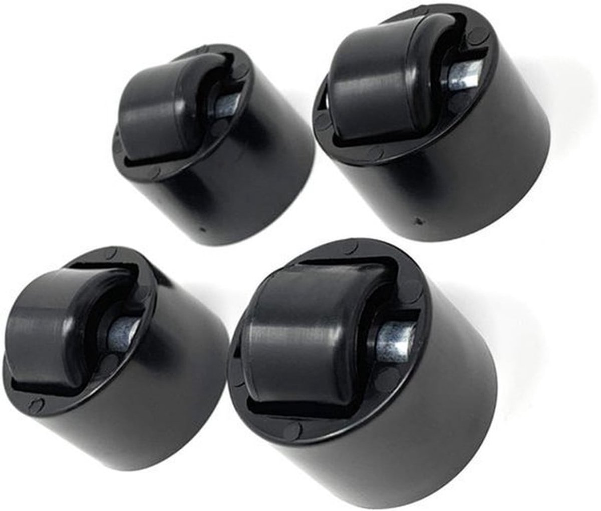 Noppenwielen Set - 4-delige Meubelwieltjes - Ã˜ 25 mm Met Hard Loopvlak