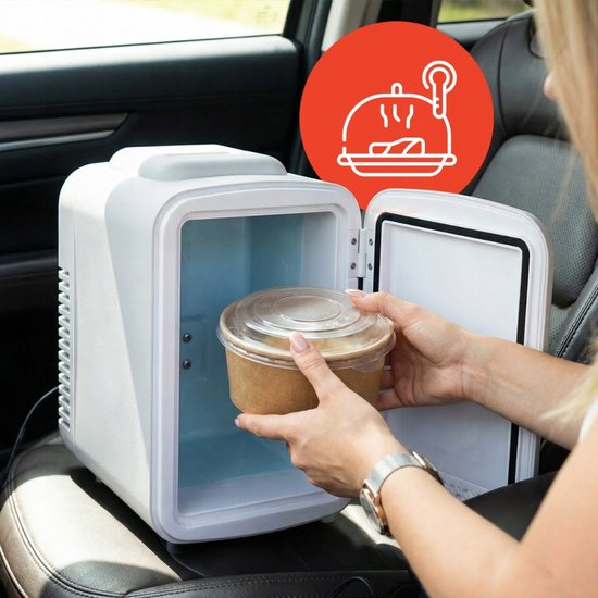 MOZY® - Draagbare Koelkast 2.0 - 4 Liter - Wit - voor Koelen en Verwarmen - Draagbeugel - Energiezuinig - Autokoelkast - Reiskoelkast - Medicijnkoelkast — afbeelding 4