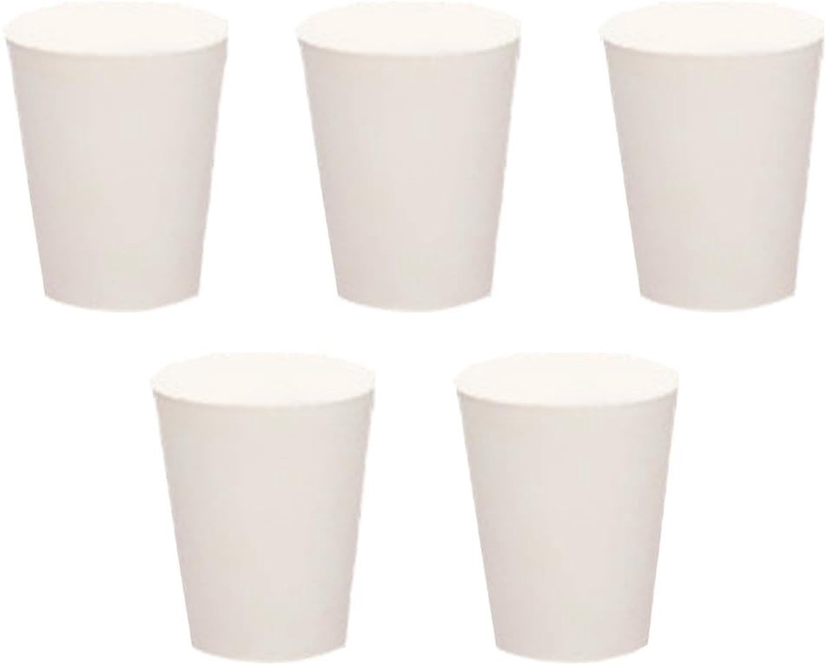 Set van 5 Zachte Rubber Stoppen - Tapered Hole Plugs voor Laboratorium, Thuis en Kantoor (23x17x26mm) - Ideaal voor Sealing en Afsluiting