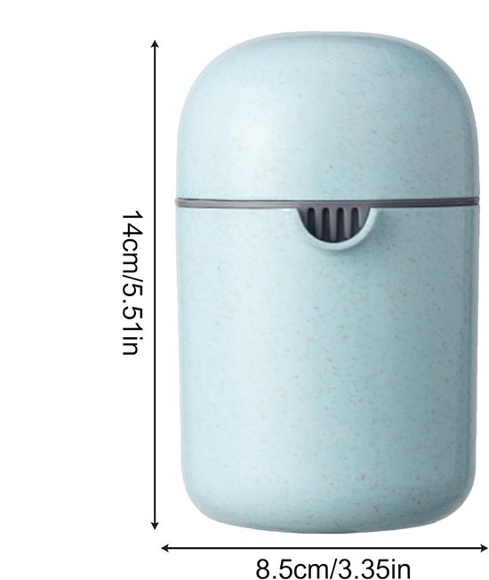 Handmatige citruspers, 14,5 x 10 cm, handmatige sinaasappel- en citroenpers, handmatige sinaasappelpers, citroenpers met filter (blauw). van Lism — afbeelding 5