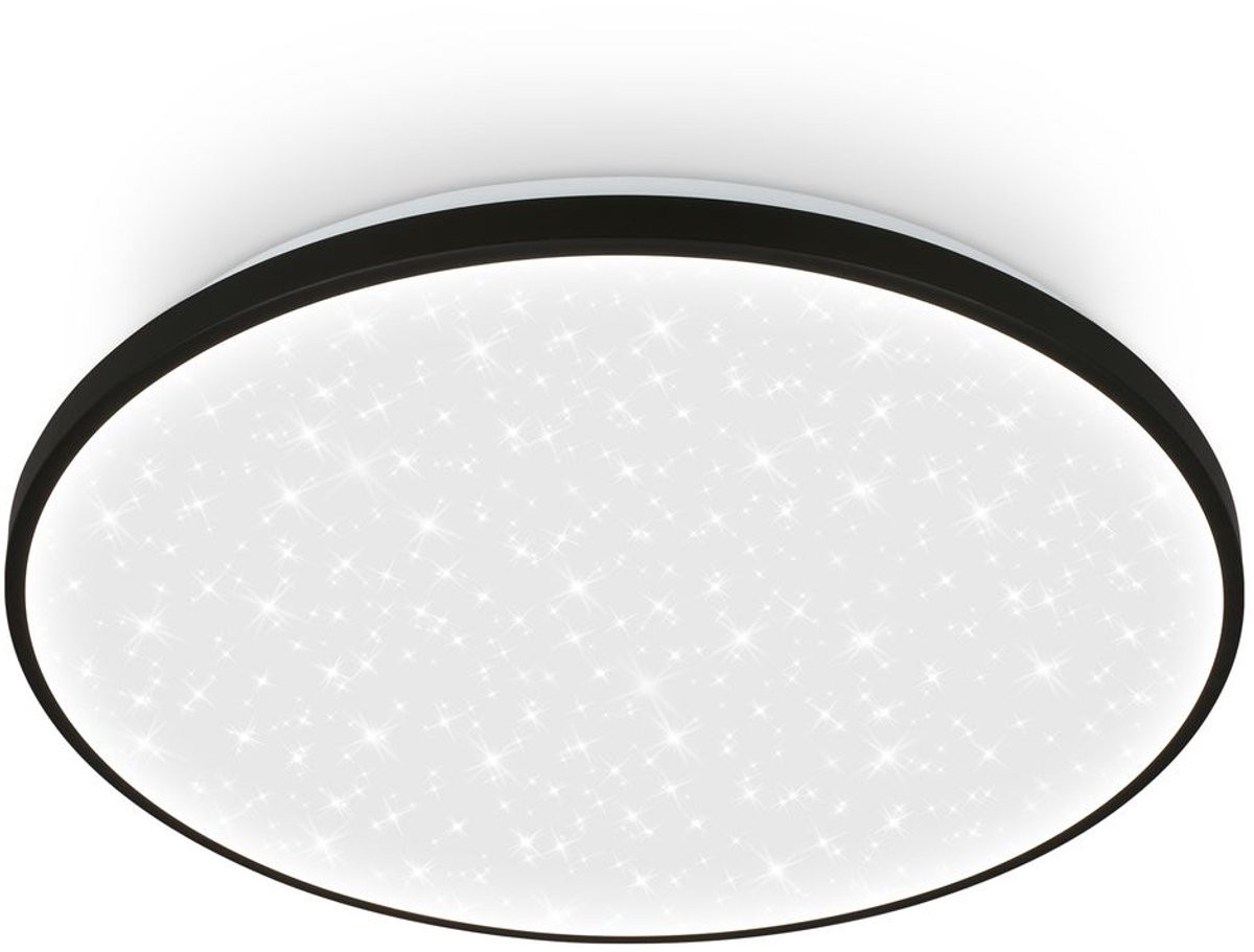 BRILONER Luxion - LED Plafondlamp sterrenhemel - neutral wit licht - zwart - Ø48cm