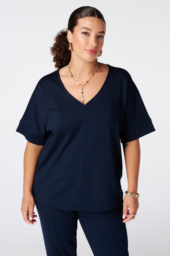 MS Mode Top Basic top met wafelstructuur