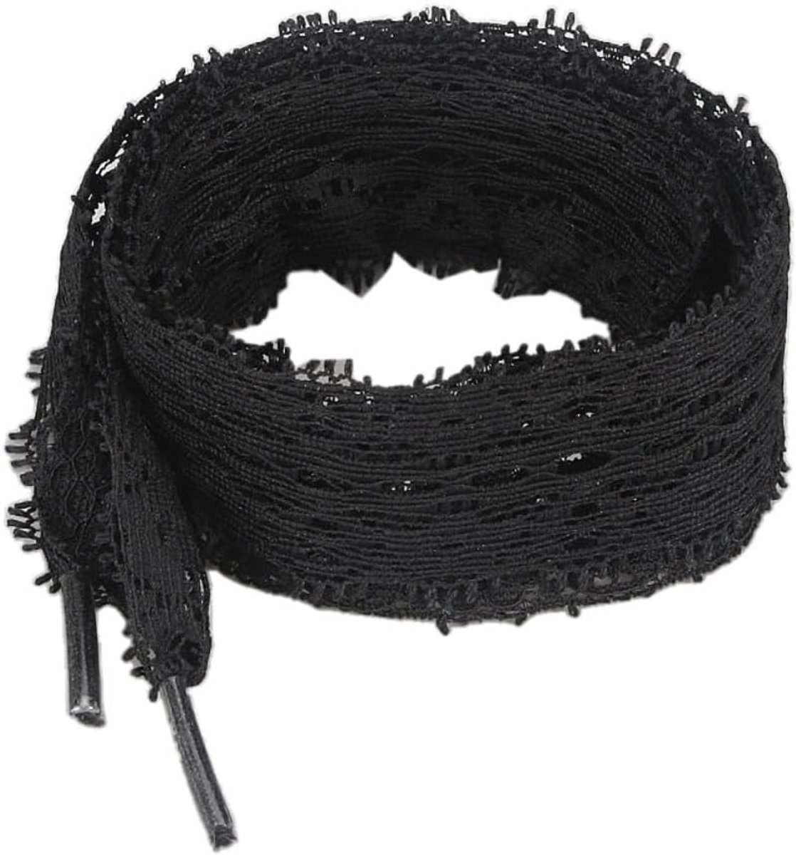 Lace Laces voor Dames, Vervangende Veters voor Sportschoenen, 120 cm Zwarte Platte Veters voor Buitenactiviteiten en Hardlopen