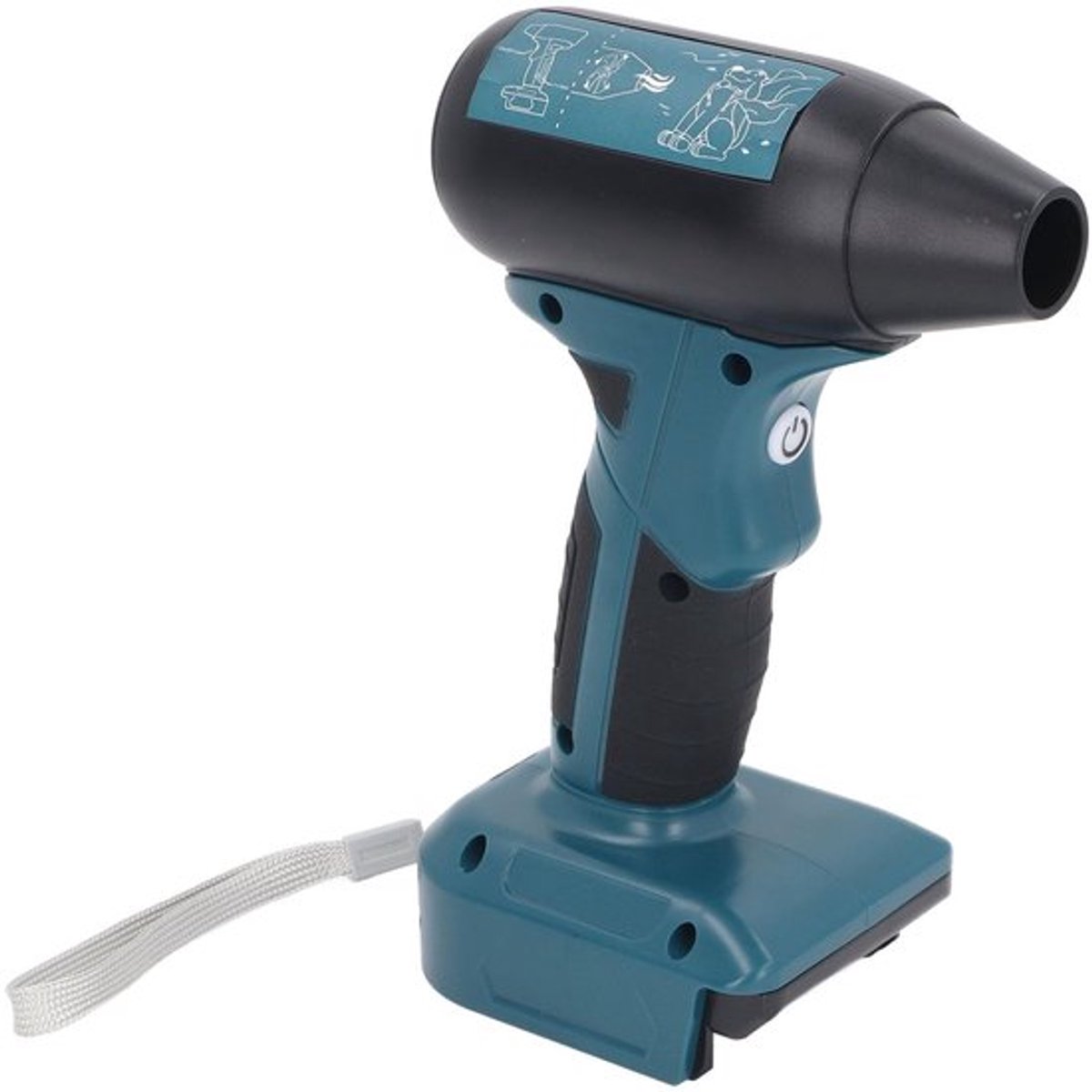 Jet Dry Blower, 130.000RPM Krachtige Draadloze Elektrische Luchtstofzuiger met 4 Snelheden en Mondstuk, Mini Jet Ventilator Blower Compatibel met BAT622 BAT609 BAT618G BAT609G BAT618