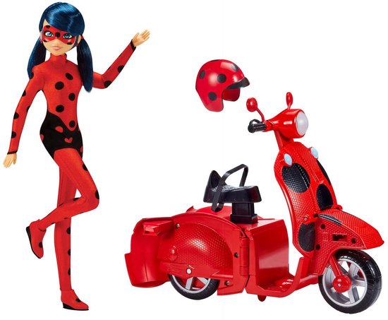Bandai Namco Miraculous Scooter + Pop Ladybug - Speelset met 26 cm pop van Merkloos — afbeelding 4