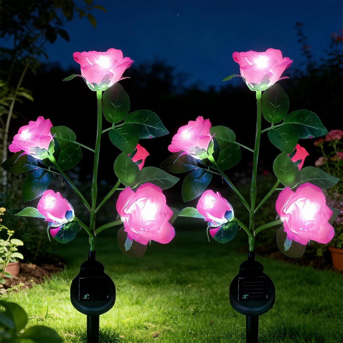 Solar Tuinverlichting - Roze - Waterdicht - Automatisch aan/uit - Voor Buiten