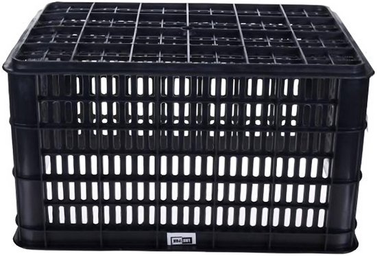Lastpak Stevige fietskrat kunststof - zwart - 50L - geperforeerde bodem - 48x35x26 cm van Lastpak — afbeelding 3