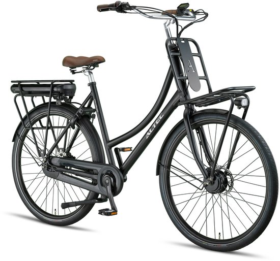 Altec Kratos - Elektrische Transportfiets - Damesfiets - 28 inch - Voorwielmotor - Hydraulische Schijfremmen - 57 cm - 7 versnellingen - Mat Zwart van Altec — afbeelding 2