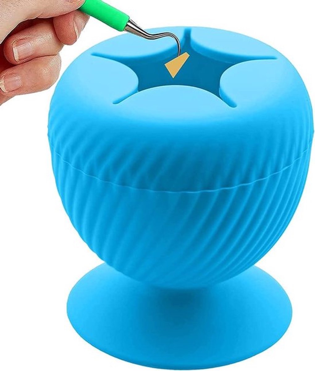 Vuilnisbak - Afvalbak - Met Grote Capaciteit - Handmatige afvalopslag - Zuignap - Siliconen - Blauw - Geschikt voor Vinyl