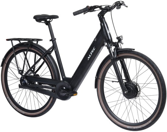Altec Ciro - Elektrische Stadsfiets - Elektrische Damesfiets - Voorwielmotor - 7 Versnellingen - Hydraulische schijfremmen - 28 inch - 50 cm - Zwart van Altec — afbeelding 5