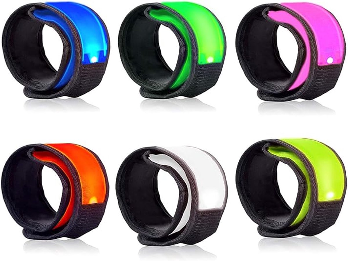 Veiligheidsarmbanden - LED Slap Armband voor Kinderen & Wandelen - Reflecterend & Lichtgevend - 5 Stuks - 1 Set