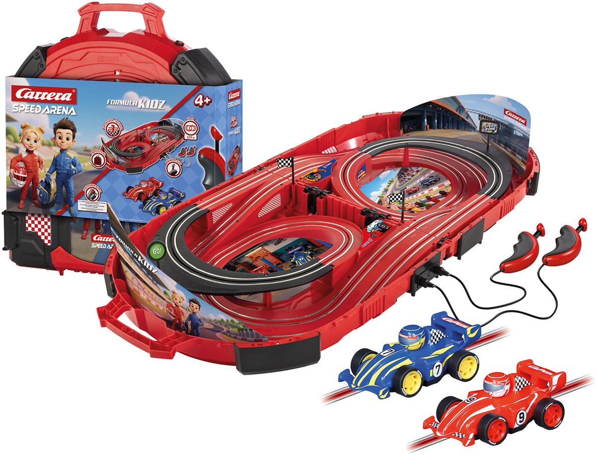 Carrera Racebaan - Speed Arena - FormulaKidz - Koffer - Formula Kidz Rr Rood - Blauw - 2,77m