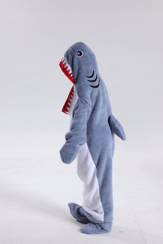 Merkloze Shark Slaapzak Onesie - Warm en gezellig voor kinderen en volwassenen van merkloze — afbeelding 2