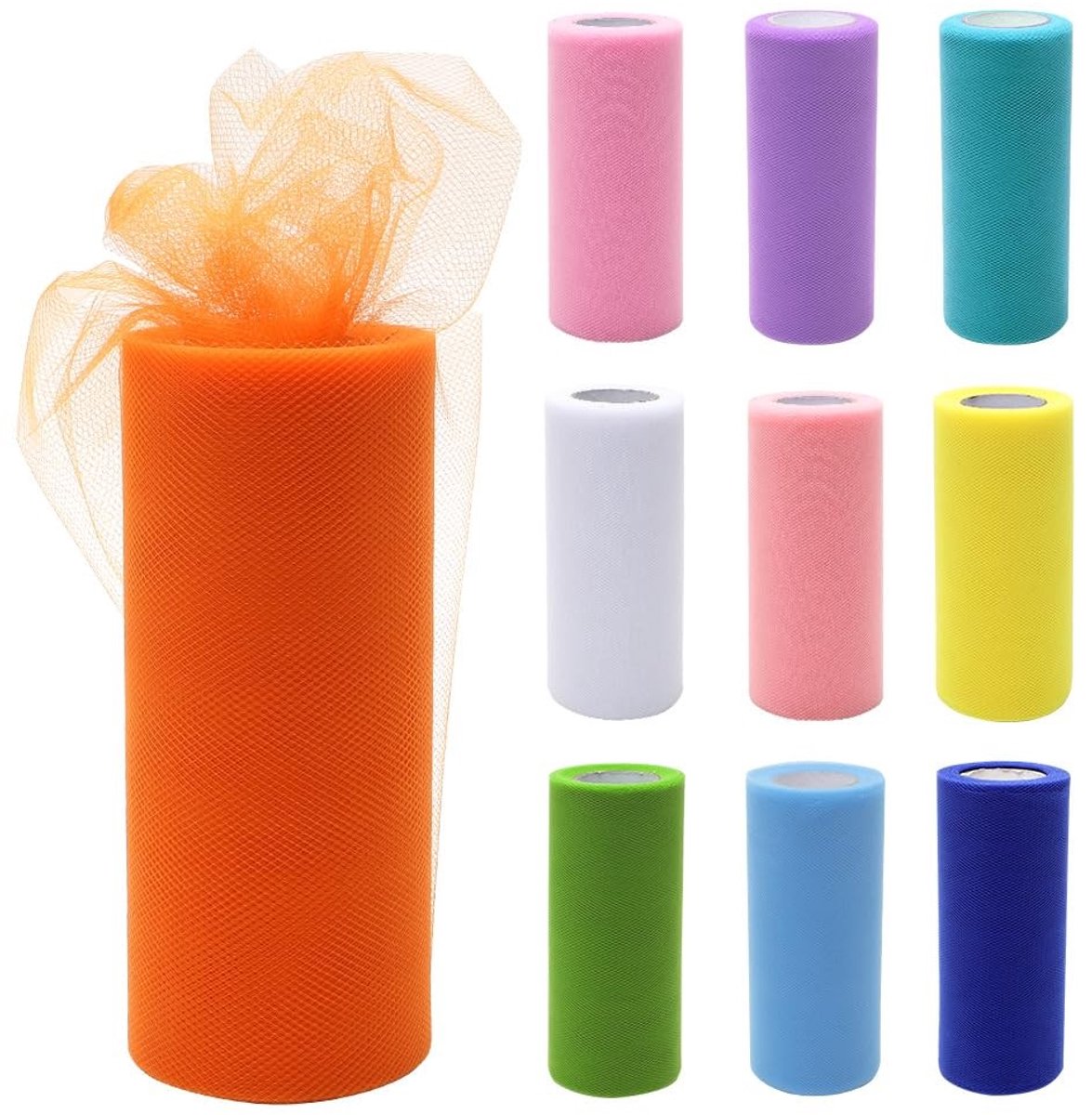 SolidKeus - Tuleband Set van 10 Rollen in Verschillende Kleuren voor Creatieve Projecten
