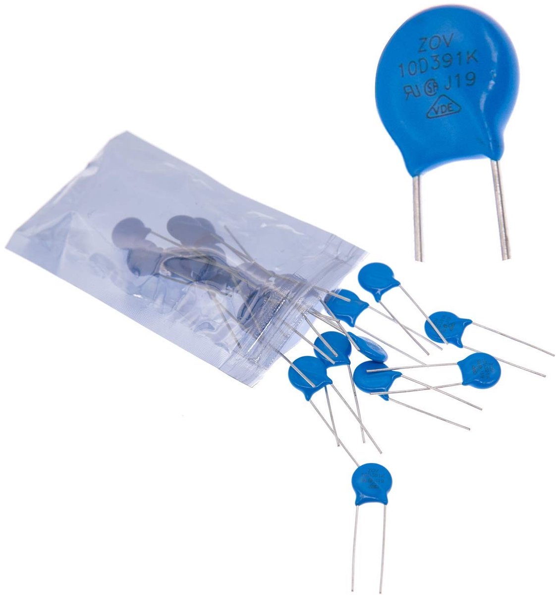 SolidKeus - 20Pcs 10D391K Varistor Resistor 390V