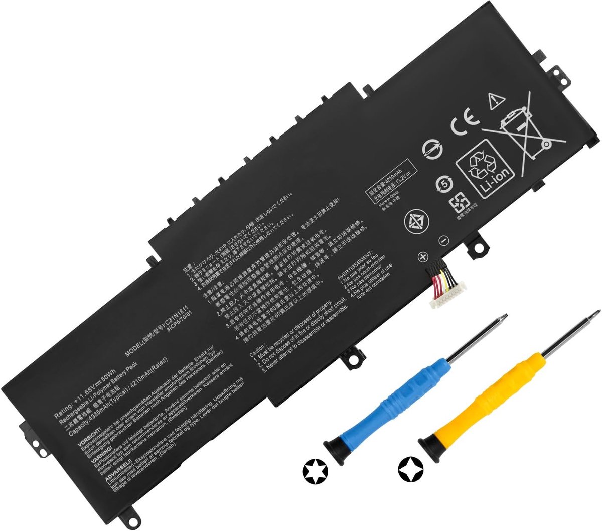 SolidKeus - Vervangende Accu voor Asus ZenBook 14