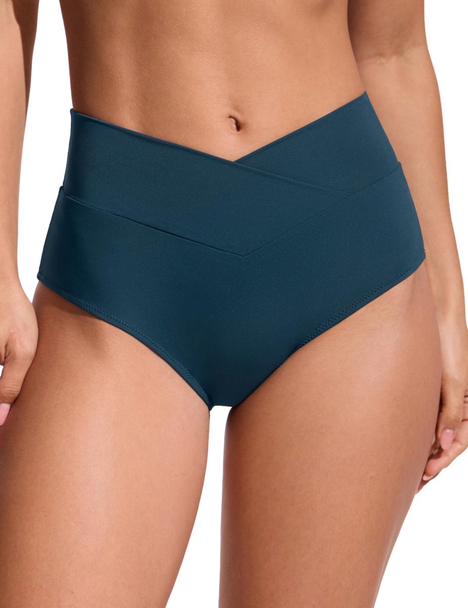 SolidKeus - V-vormige Bikini Bottoms voor Vrouwen, Hoge Taille en Medium Snit
