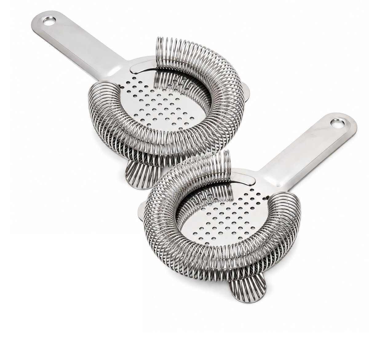 SolidKeus - Set van 2 Roestvrijstalen Cocktailzeefjes 16,5 x 9,8 cm