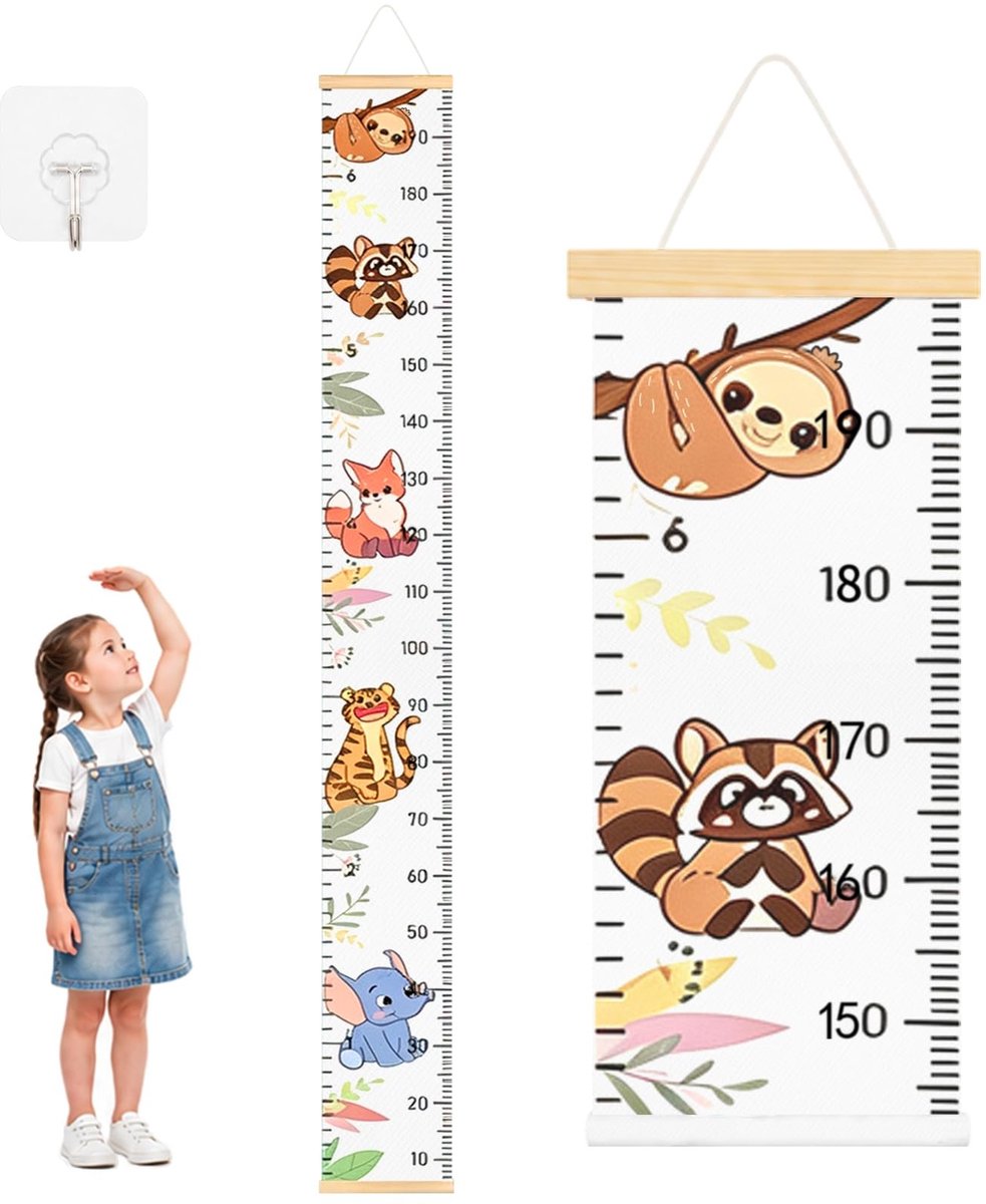 SolidKeus - Groeimeter van Canvas voor Kinderen 10-195 cm