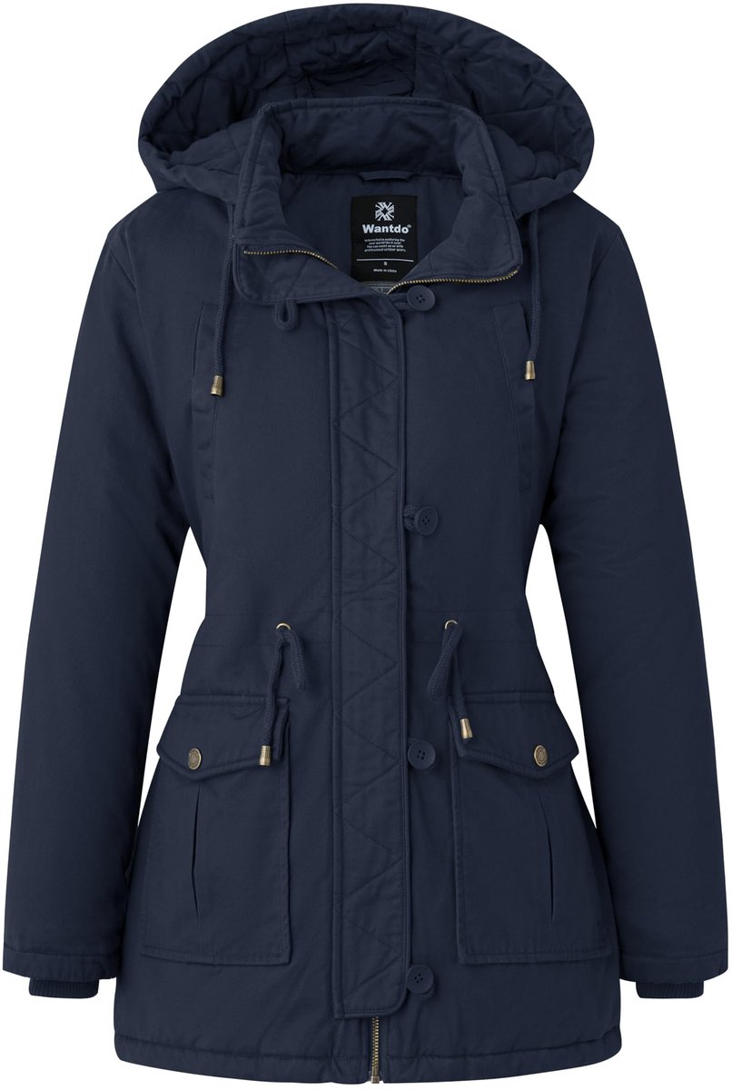 SolidKeus - Gewatteerde Dames Parka met Capuchon en Neppelz