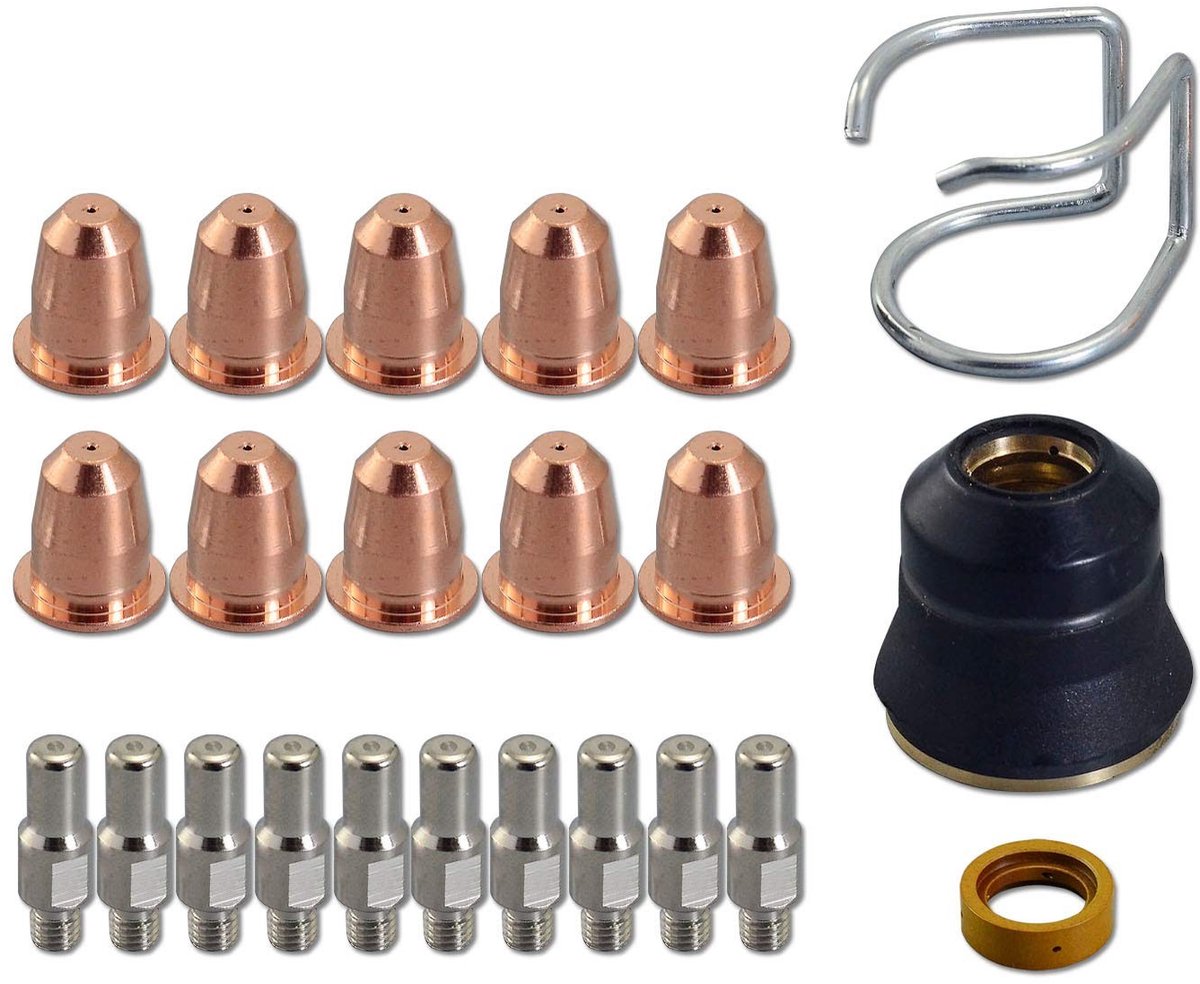 SolidKeus - 23-delige Plasma Electrode en Nozzle Set voor S45 Torches