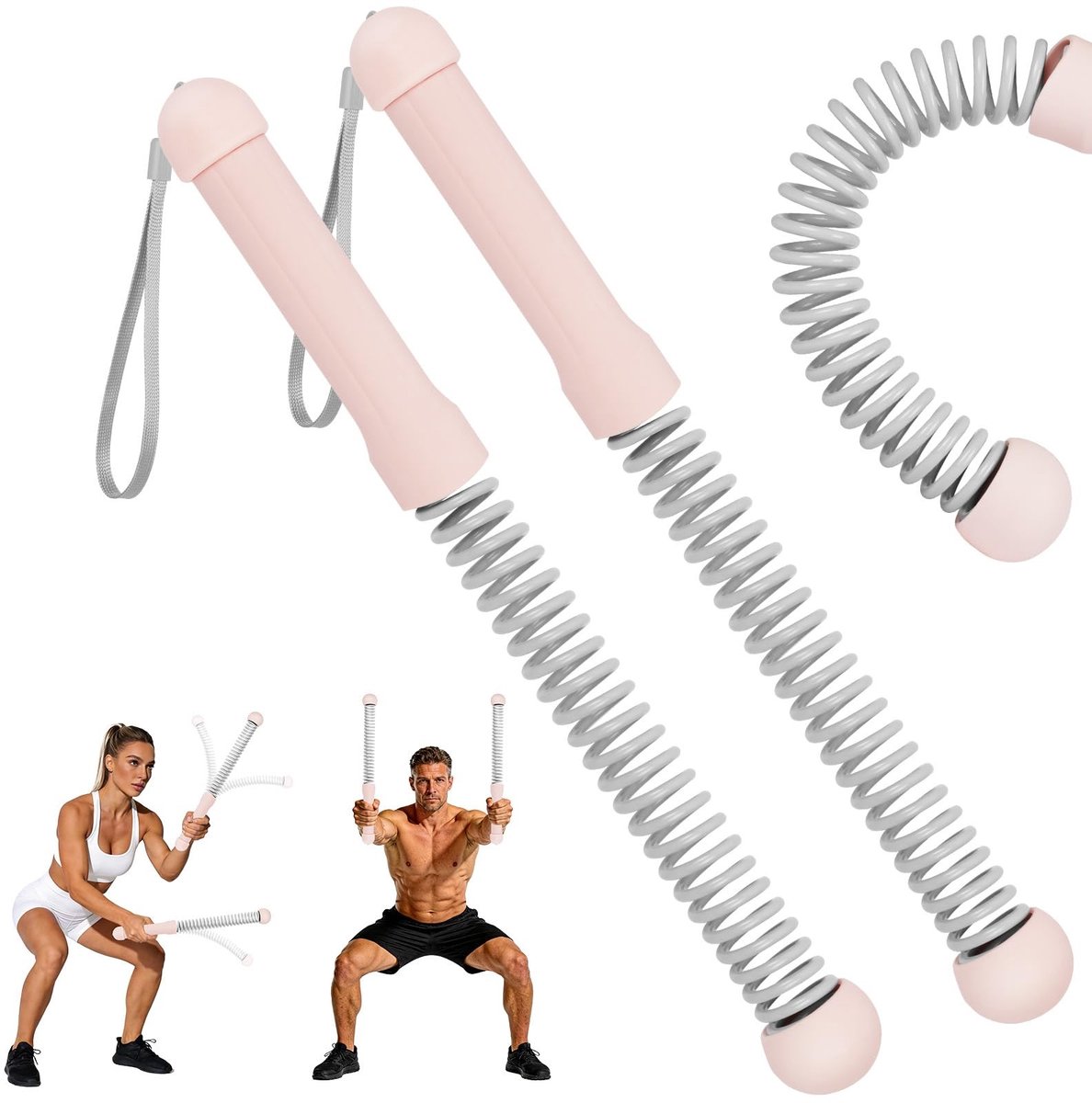 SolidKeus - Draadloze Gevechtstouwen voor HIIT Training, 2 Stuks