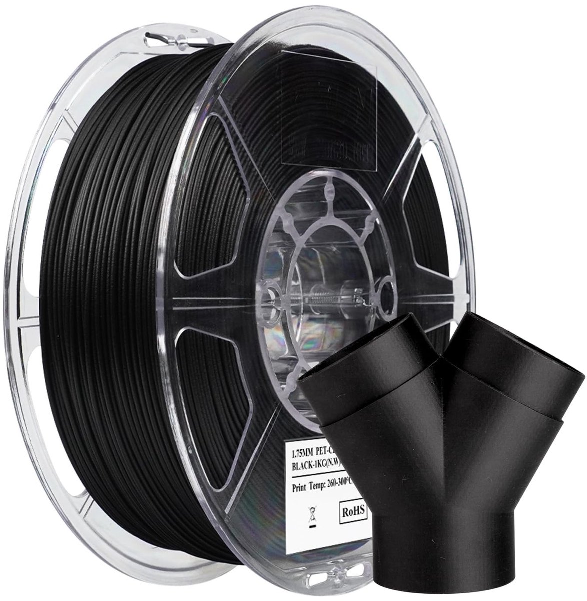 SolidKeus - PET-CF Filament 1.75mm voor FDM 3D Printers - Zwart