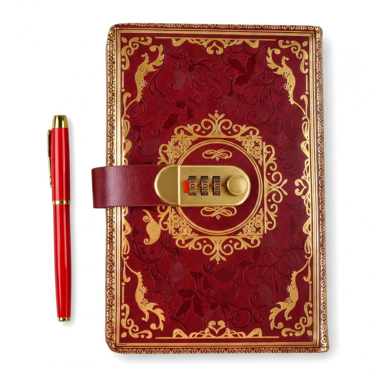SolidKeus - Vintage Leren Dagboek met Cijferslot A5