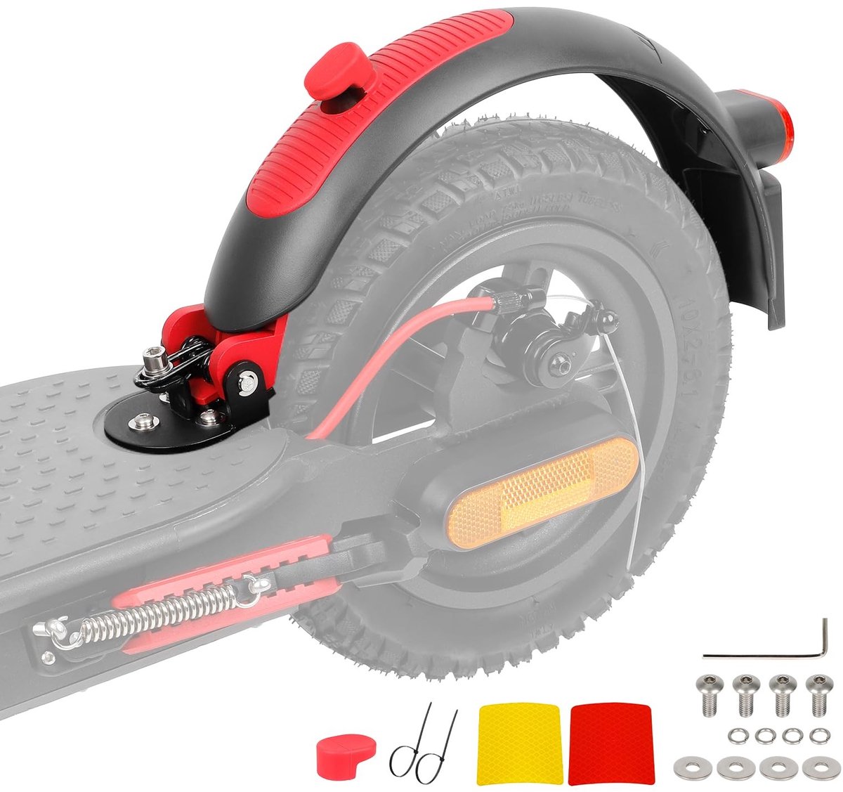 SolidKeus - Achterste Spatbord en Achterlicht voor Scooter