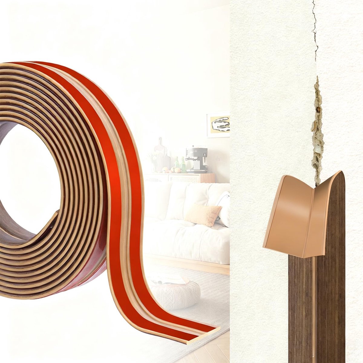 SolidKeus - Zelfklevende Flexibele Plinten voor Wand en Vloer