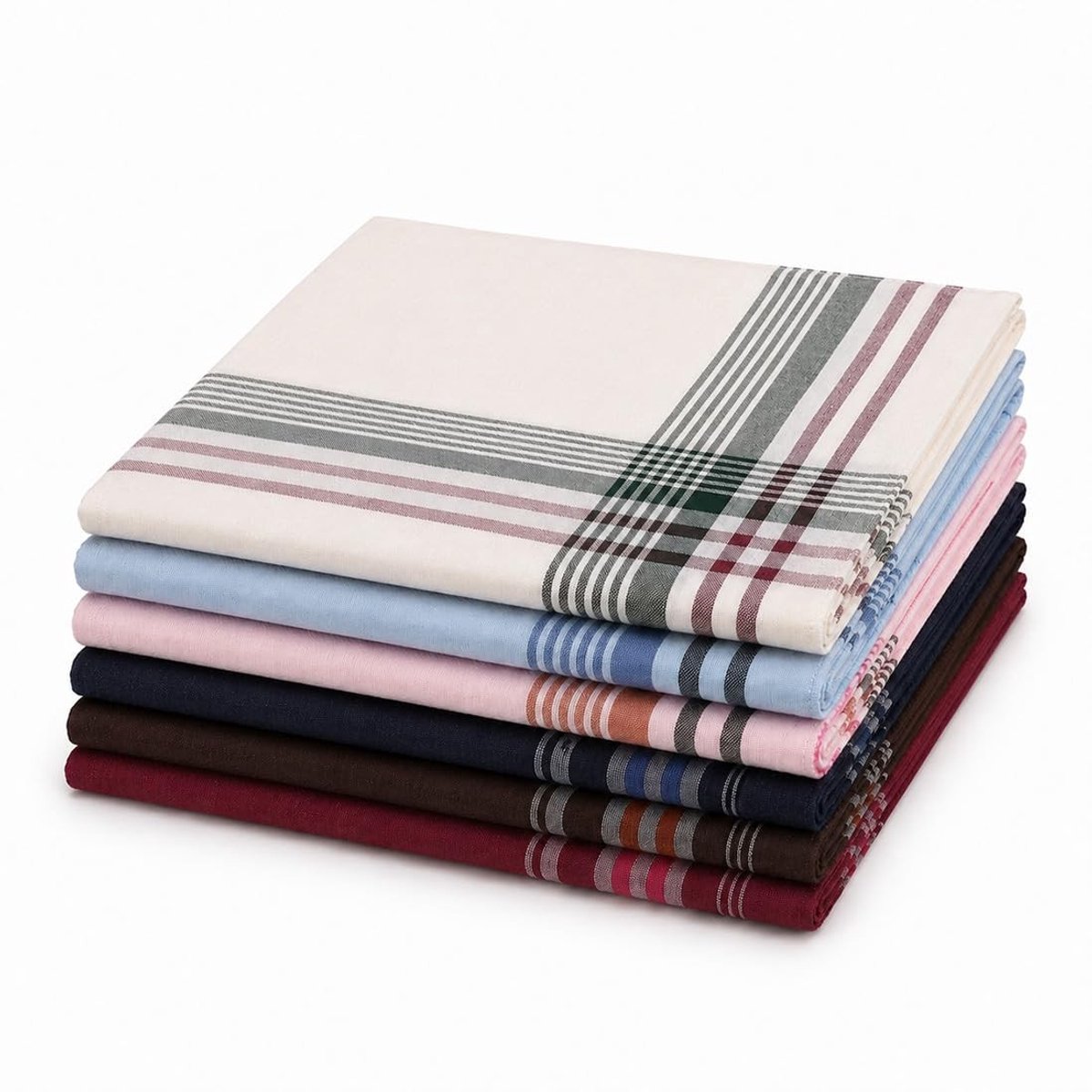 SolidKeus - Set van 6 Polyester Zakdoeken voor Dagelijks Gebruik