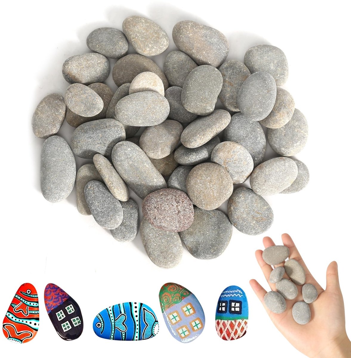 SolidKeus - Set van 40 Verfstenen voor Creatieve DIY-projecten