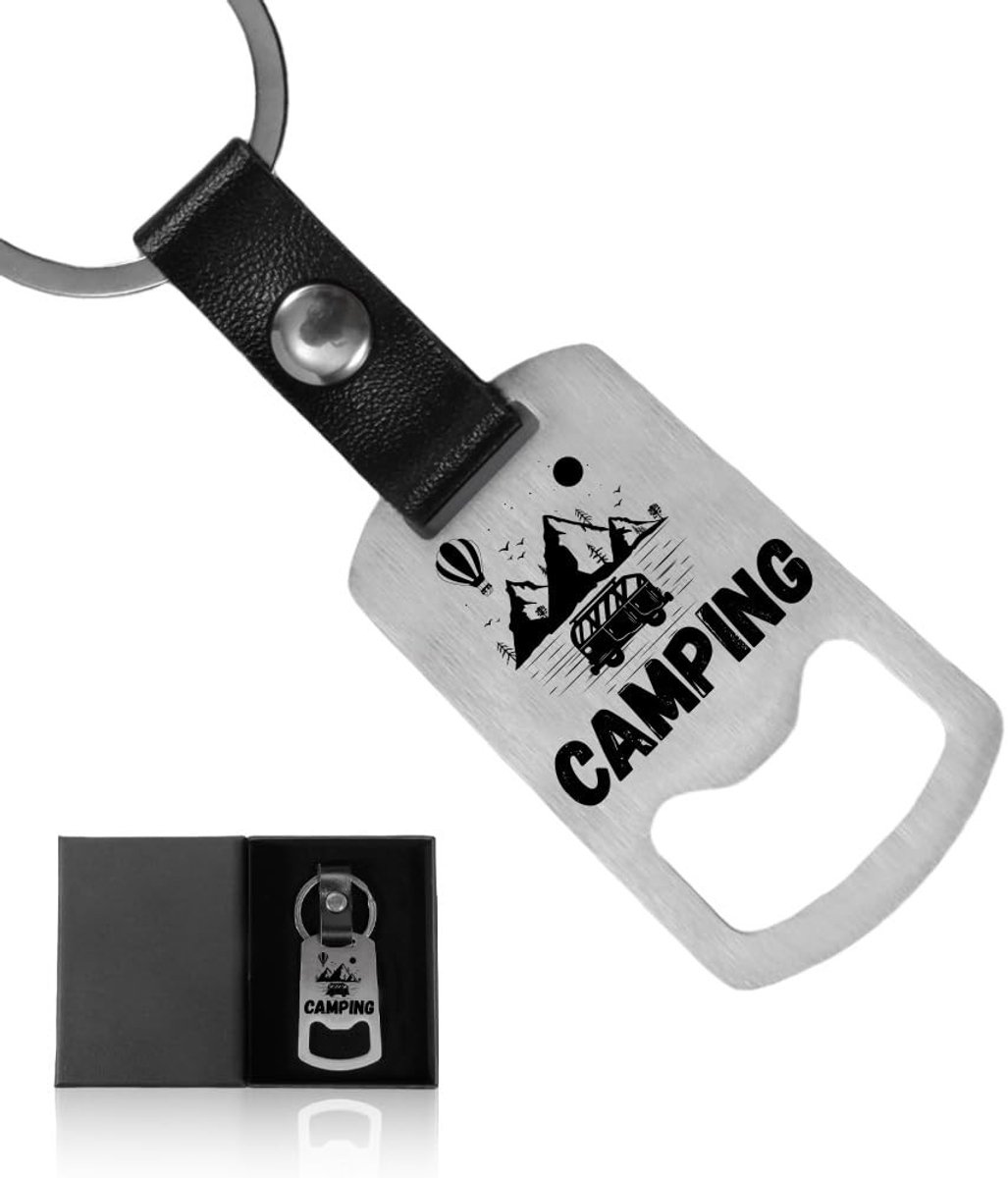 SolidKeus - Camping Bottle Opener met Sleutelring voor Avonturiers