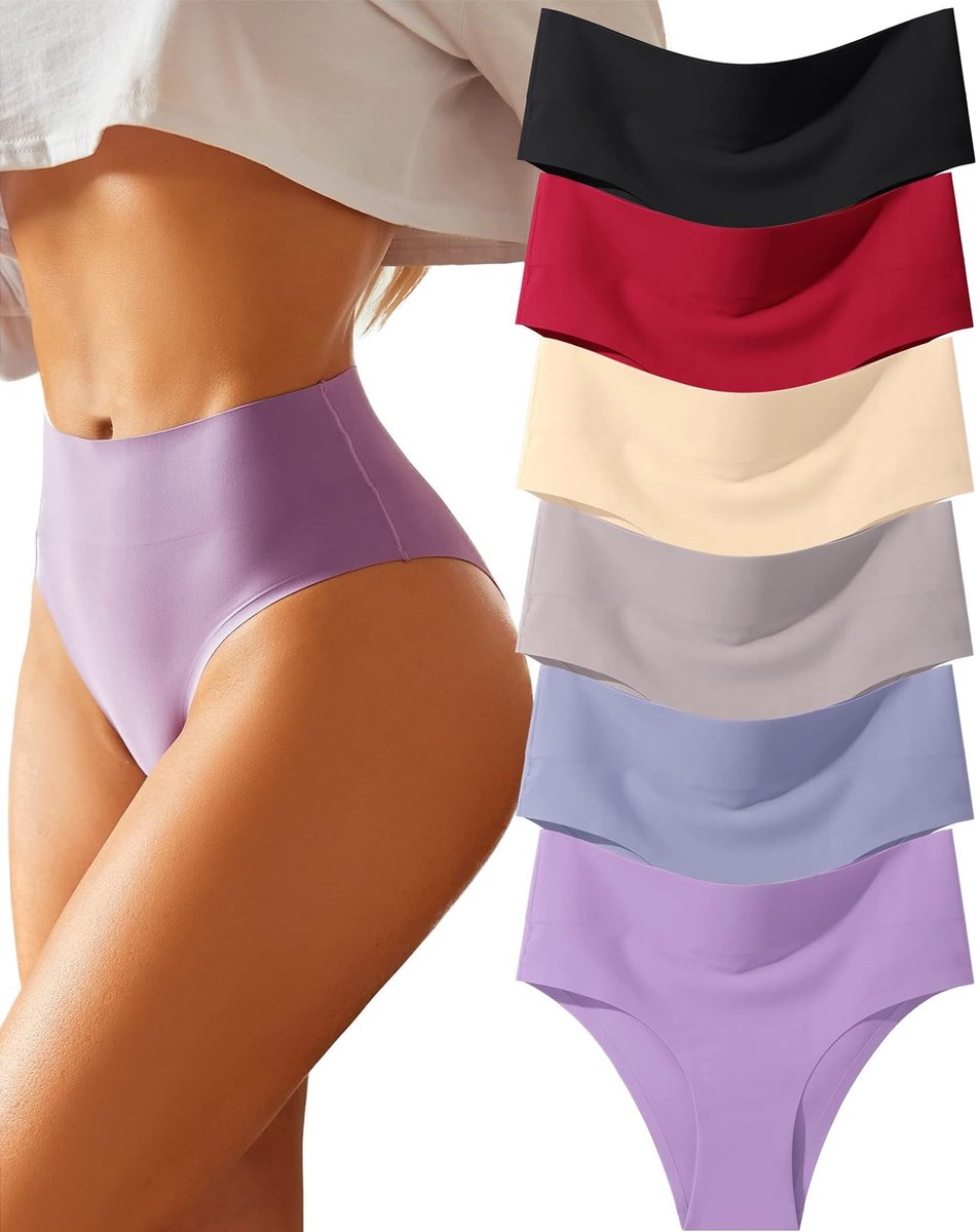 SolidKeus - Seamless Hoge Taille Ondergoed voor Dames Multipack van 6