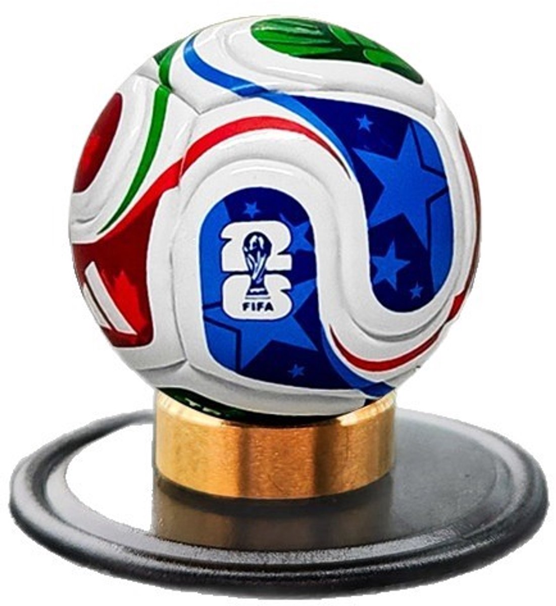 WK Auto Ornament - Wereldbeker Voetbal Auto Decoratie - Auto Accessoire - WK Souvenir - Dashboard Decoratie voor Auto - Blauw