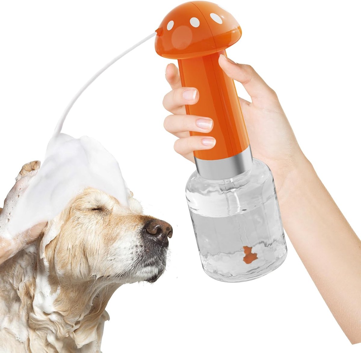 Draagbare Bellenborstel Voor Honden En Katten – Rijk en Gelijkmatig Schuim – Zuinig met Shampoo – USB Oplaadbaar - Hondenbad - Automatische Schuimende Hondenshampooborstel - Snoerloze Foamer voor Honden - Schuimzeepdispenser voor dieptereiniging
