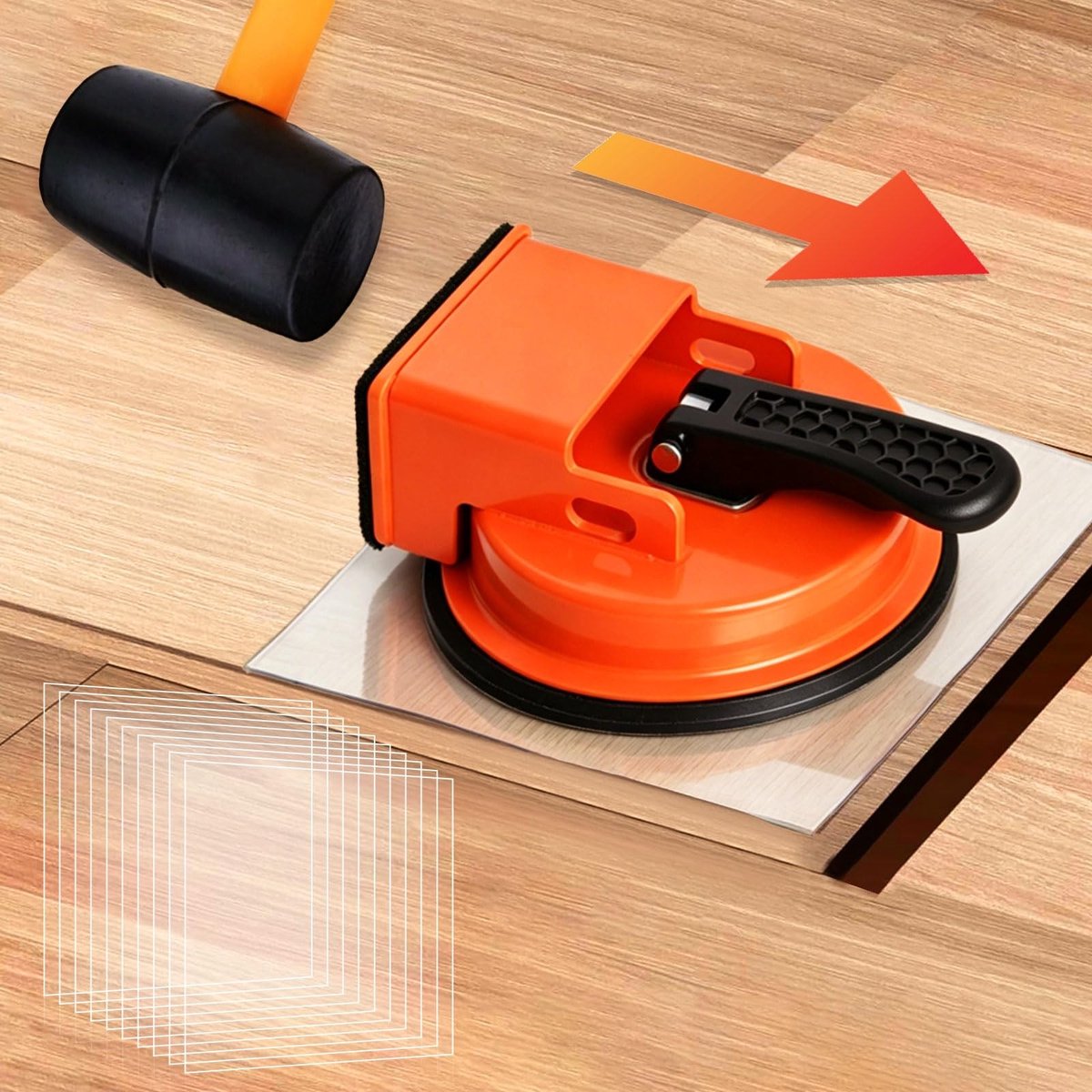 SolidKeus - Set van 10 Herbruikbare Kleefpads voor Vloerreparatie