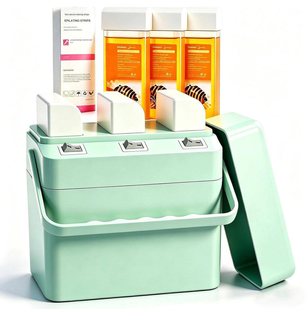 SolidKeus - 3-in-1 Wax Set met Snelle Verwarming voor Haren