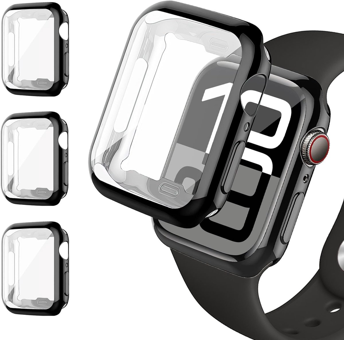 SolidKeus - 3-Pack Zachte TPU Beschermhoes voor Smartwatch
