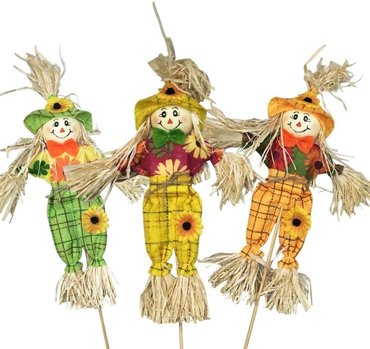 Vogelverschrikker Ornamenten - Multicolor - 15,7 inch - Duurzame Decoratie van Doek en Kunststof - Voor Halloween en Herfst