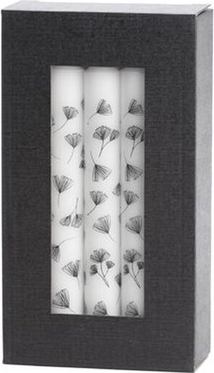 Rustik Lys - dinerkaars - stearine kaars - by Kimmi - 10 kaarsen - Ginko - Ø2,2x19 cm
